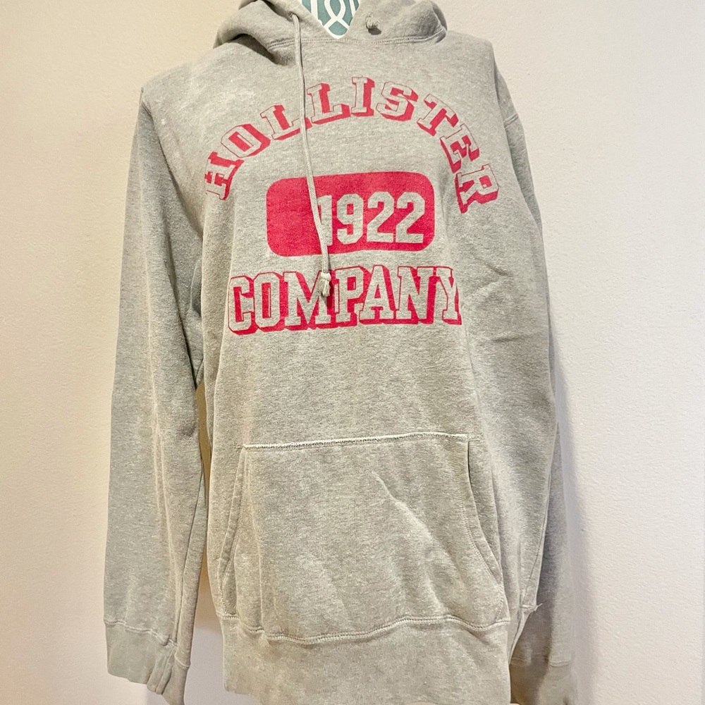 Hollister Men’s Gray Hooded Sweater